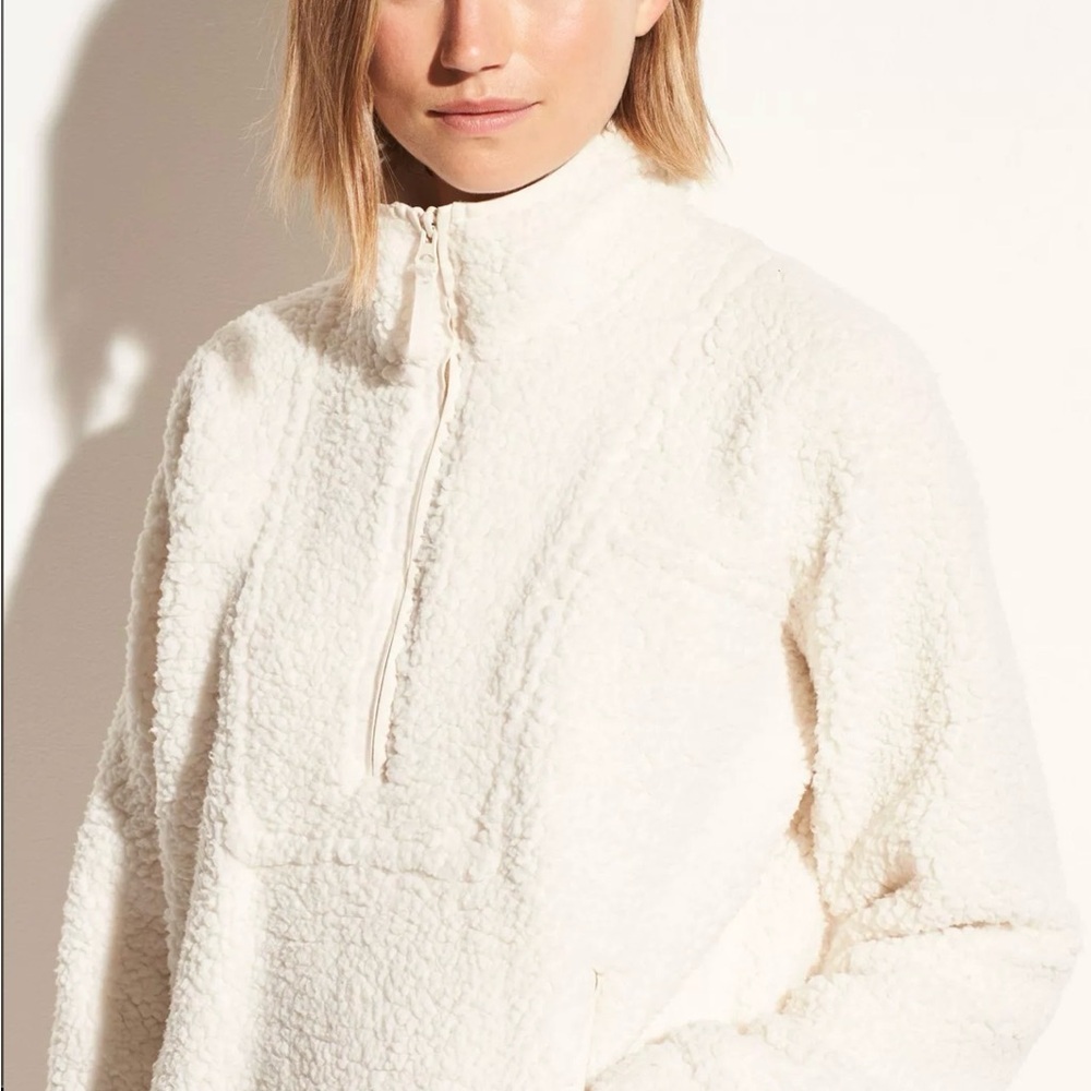 Vince Cream Teddy Jacket